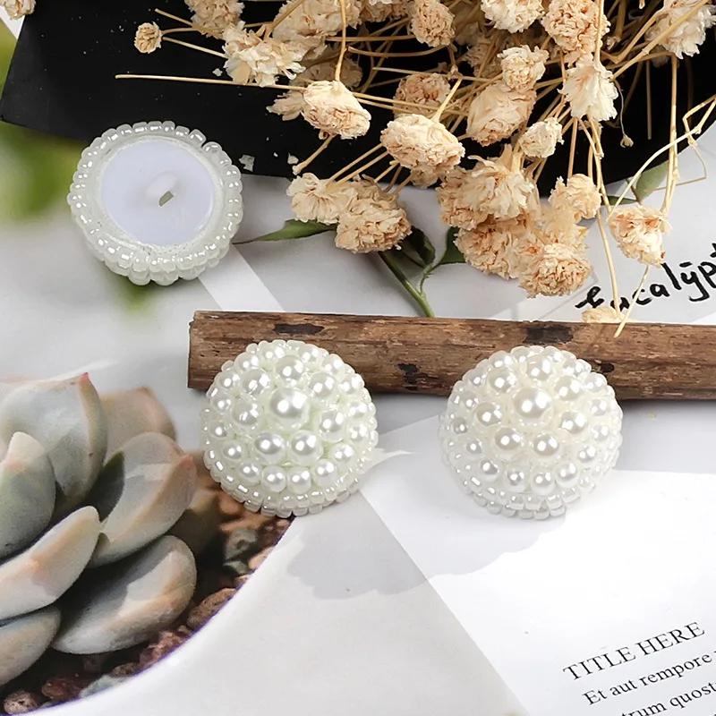 

1 шт., декоративные пуговицы для запонок, с жемчугом