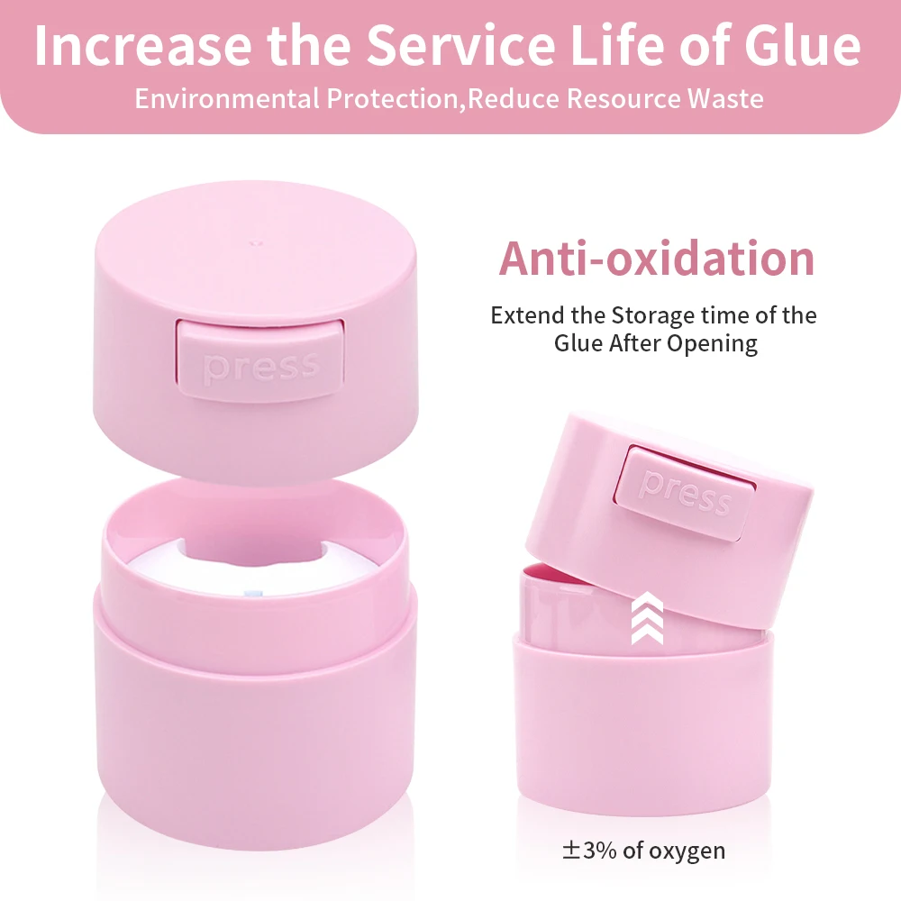 Wimpern Kleber Lagerung Tank Container Individuelle Pfropfen Make-Up Wimpern Verlängerung Zubehör Wimpern Liefert Kleber Lagerung Tank – Detail 5