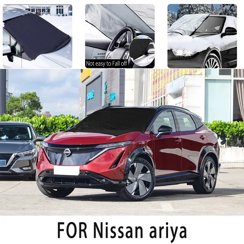 

Carsnow cover front coverfor Nissan ariya snowprotection heat insulation shade Sunscreen wind Frost prevention car accessories