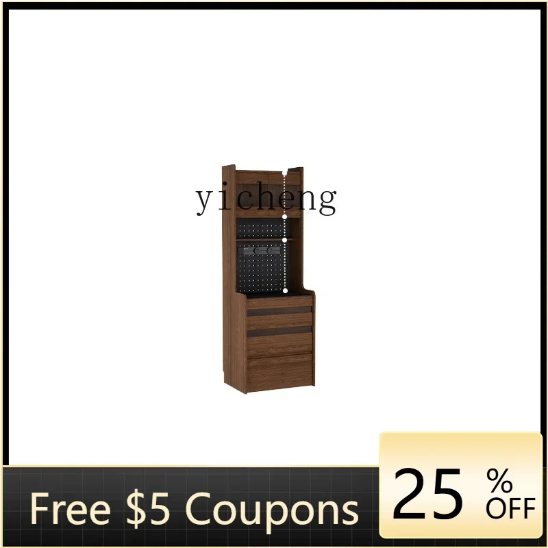 

BF solid wood dining side cabinet integrated high cabinet against the wall kitchen locker narrow tea cabinet