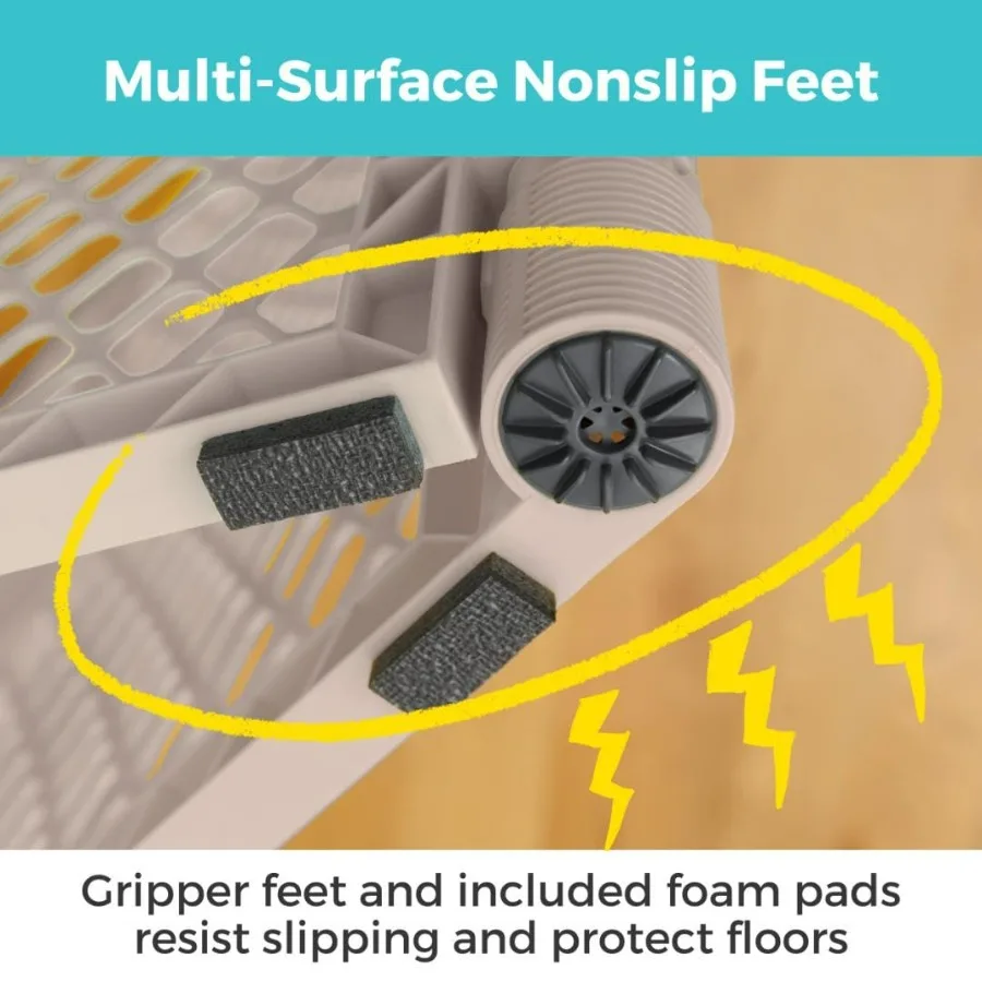 Patio de juegos para bebés Superyard: parque infantil independiente de 8 paneles para uso en interiores o exteriores que incluye hasta 34,4 pies cuadrados y 26 pulgadas