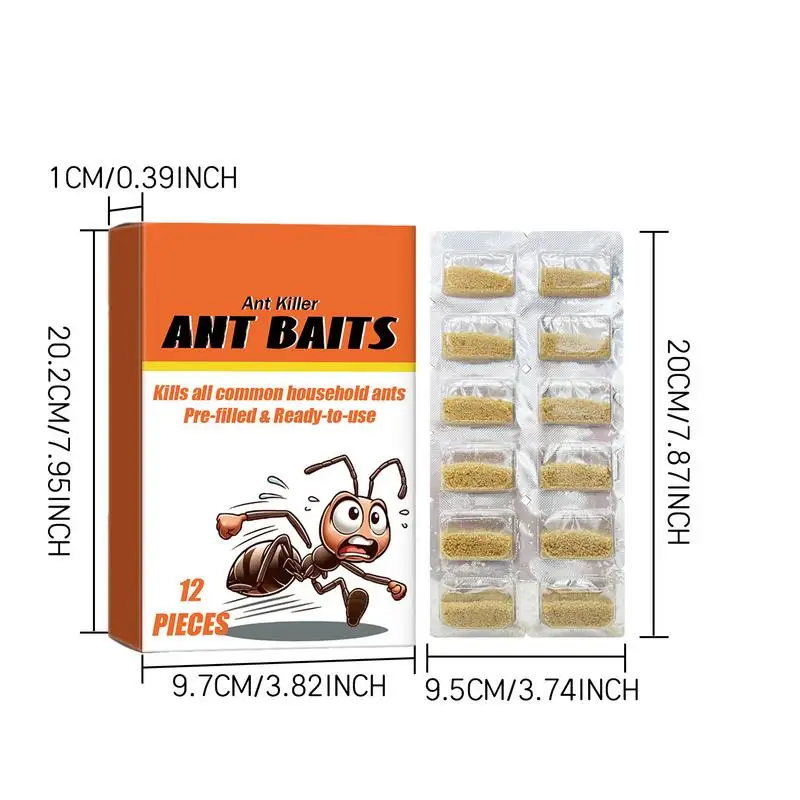 Indoor Ant Traps Multipurpose Household Bait Traps 12PCS User Friendly Children Safe Ant Baits Effective Ant Traps For Garden