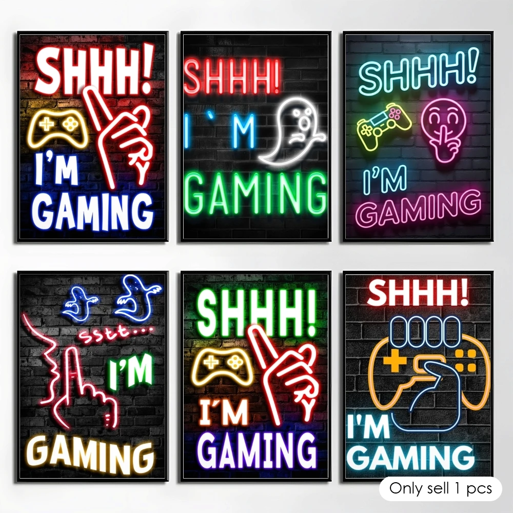 SHHH！I'M Game Poster HD Art Mural Wallart Waterproof Vintage Print Decor for Home Decoration DIY Durable