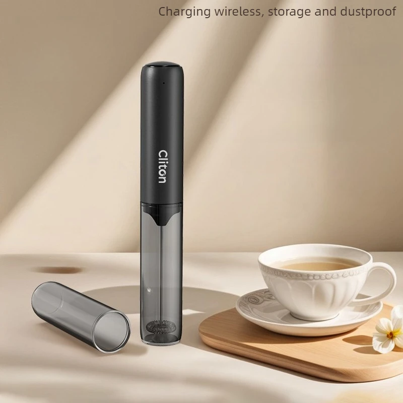 

Rechargeable Milk Frother with Stand, Handheld Electric Foam Maker for Coffee, Easy Clean Long Battery Life Whisk for Milk Foam