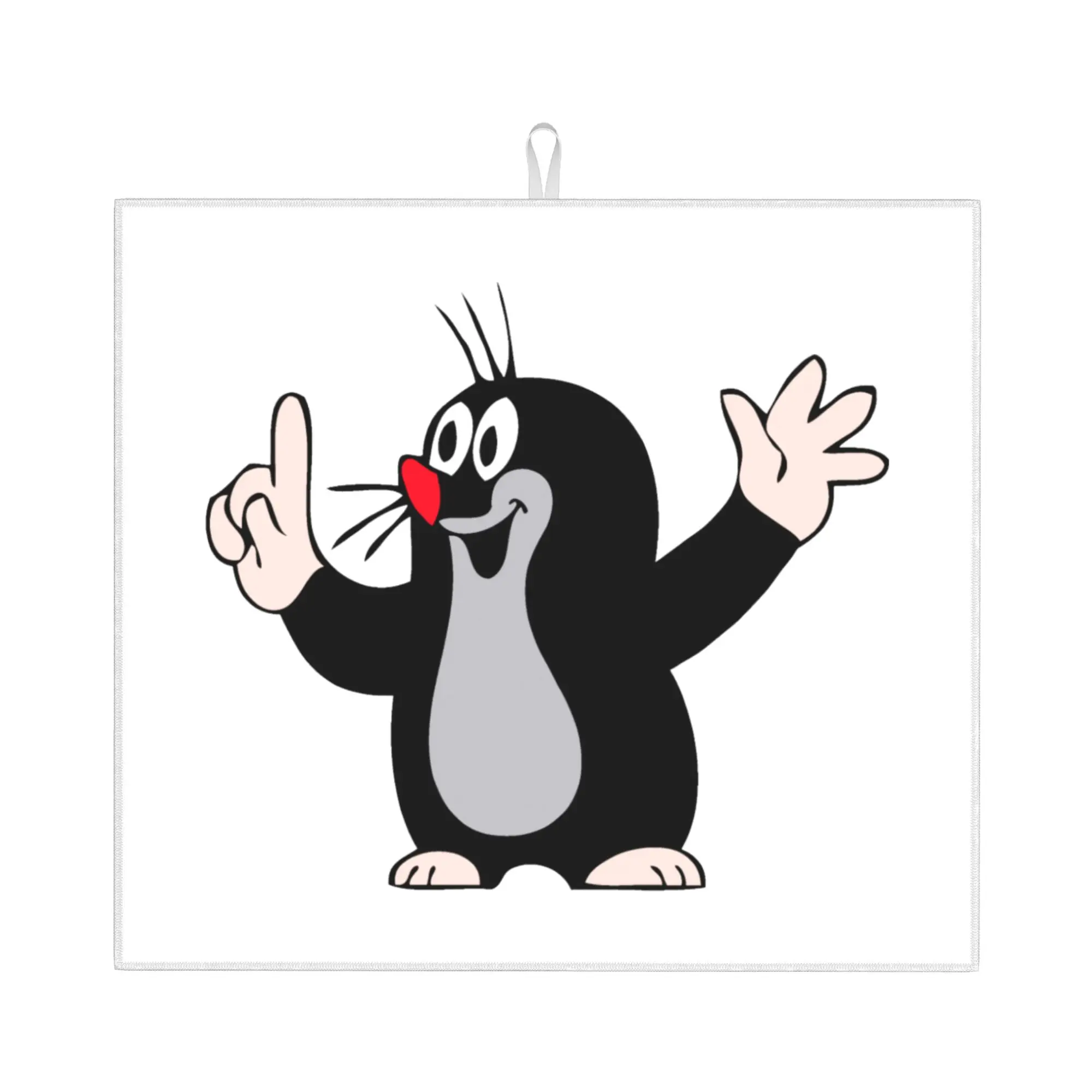 Little Maulwurf Mole Pointing Non Slip Kitchen Counter Protector Mat Barware Tableware Reusable Cartoon Krtek Mat For Kitchen