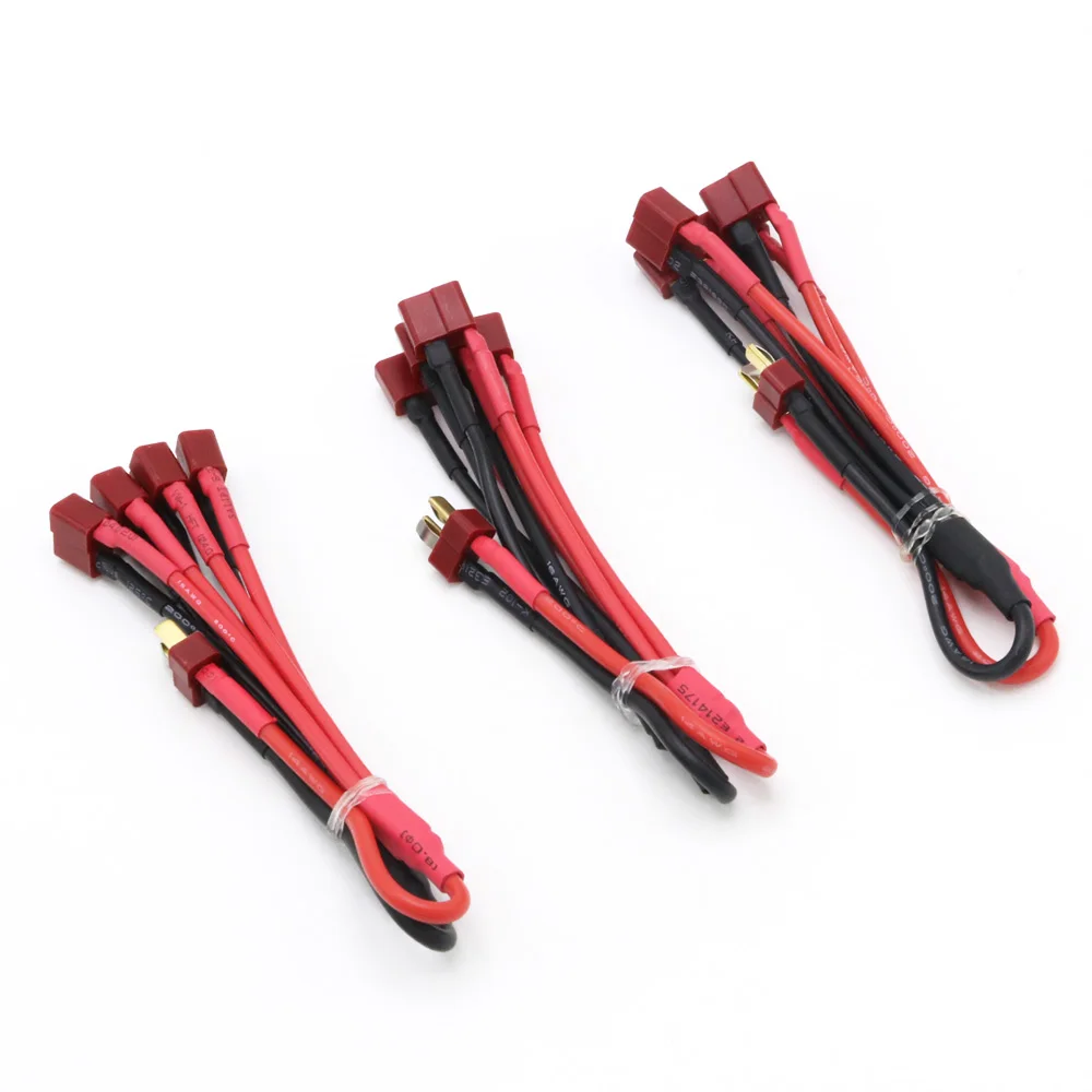 Sở Thích 1 Đến 4 Cáp T Nam Nữ Kết Nối Song Song Pin Dây Nối Dài Dẫn 16AWG 23CM Cho Rc pin/Rc