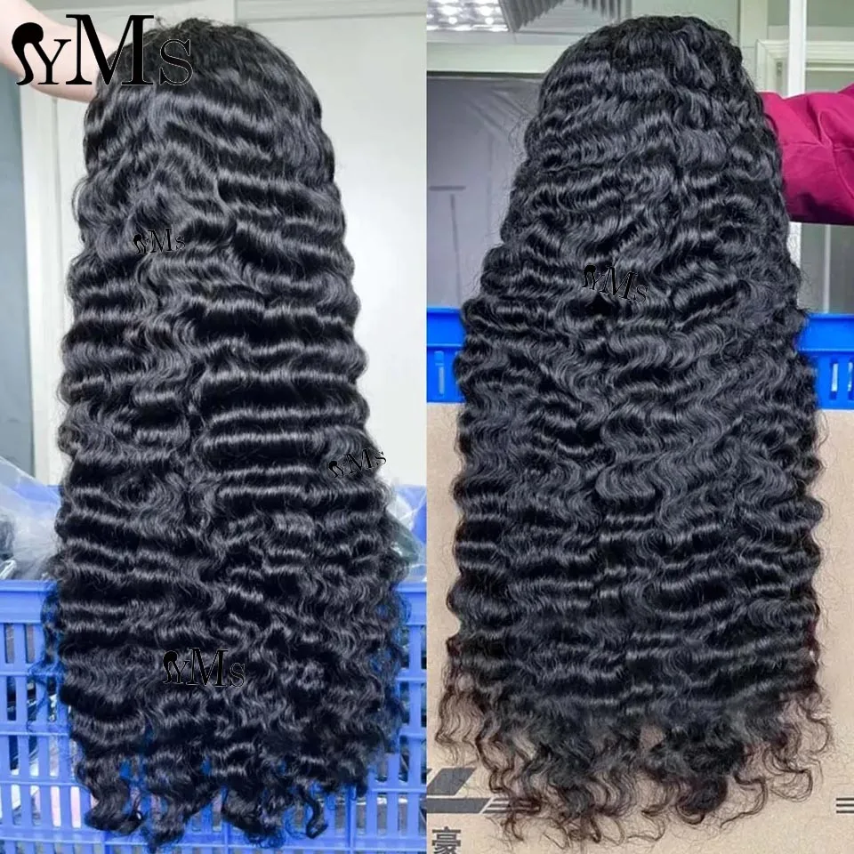 Burmese Curly 13x4 Lace Closure Frontal Wigs Human Hair YMS 350% Density Natural Hairline Burmese Curly Wig Wholesale For Women