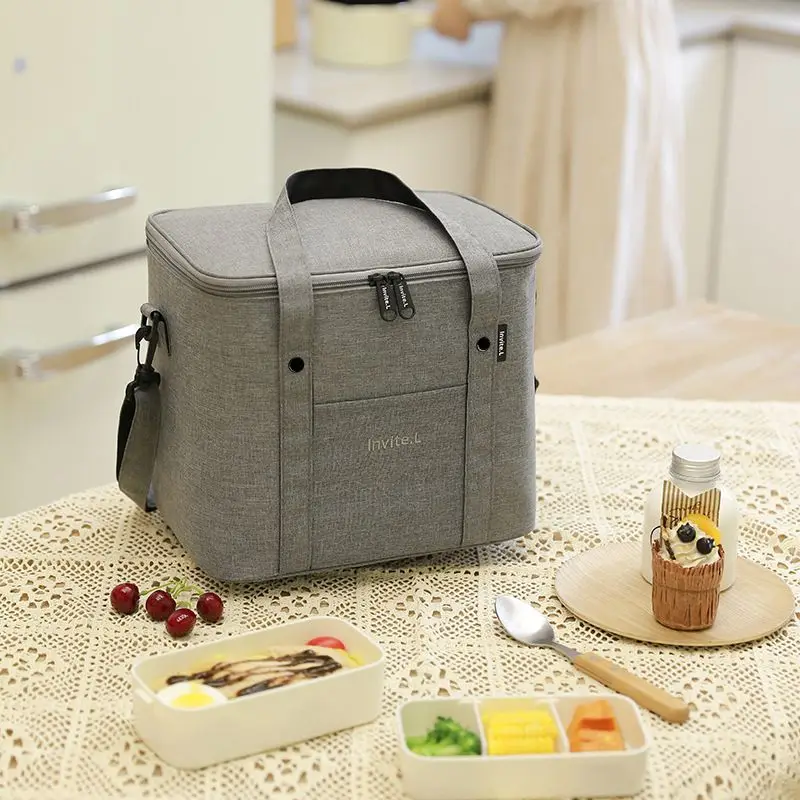 Multifunction Lunch Bags For Women Large Capacity Cooler Bag Waterproof Oxford Portable Zipper Thermal Lunch Picnic Food Box