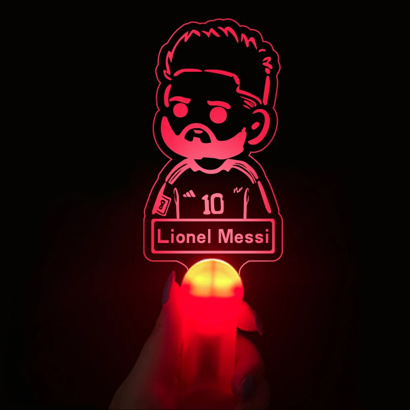 20 peças-personalizado copa do mundo estrela de futebol sem fio fluorescente led vara de luz para eventos presente suporte adereços