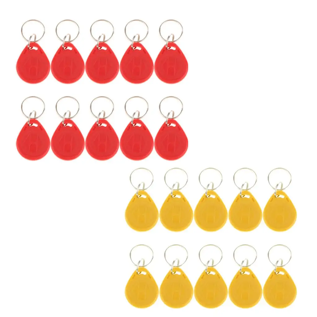 Colorful ABS Metal ID Card Key Chain Access Control Fobs for Home Office Security Systems
