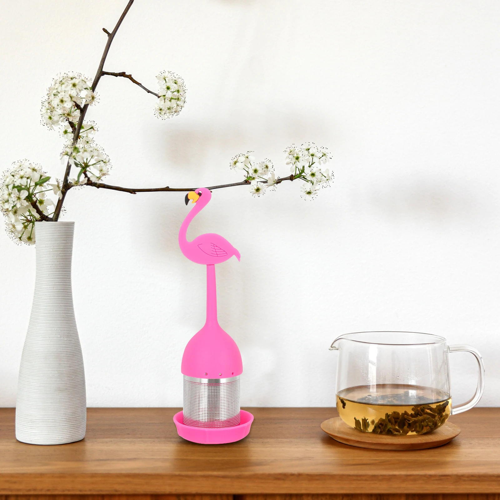 

Silicone Loose Tea Leaves Strainer Strainer Stainless Steel Kitchen Bar Supplies Loose Leaf Tea Filter Steeper Container