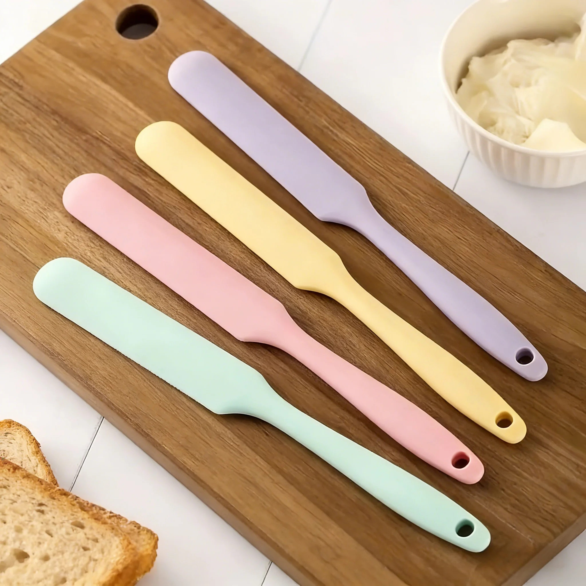 

Colorful Silicone Kitchen Spatula Set: Heat Resistant Baking Scrapers for Kitchen & Baking Use