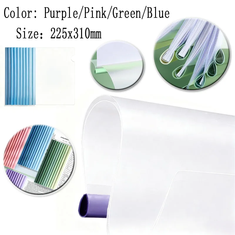 

10pcs Transparent File Document Thicken Draw Rod A4 Folder Test Paper Storage Bag Clip Office Folder Organizer Office Supplies