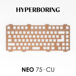 Keebox Hyperboring Neo75 CU Mechanical Keyboard Kit Postioning Plate PCB Mounted Aluminum Copper Brass PP PC Carbon Plate