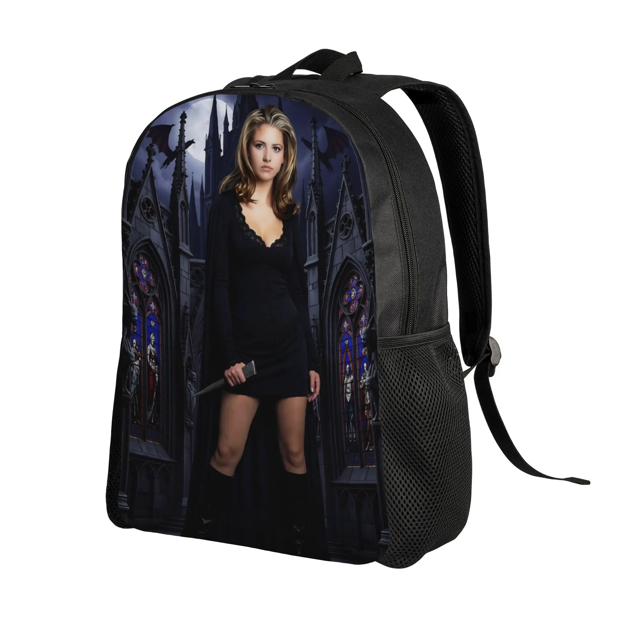 Buffy the Vampire Slayer Backpack for Men Women Teenage Student Work Daypack Horror Movie Halloween College Shoulder Bag Gift