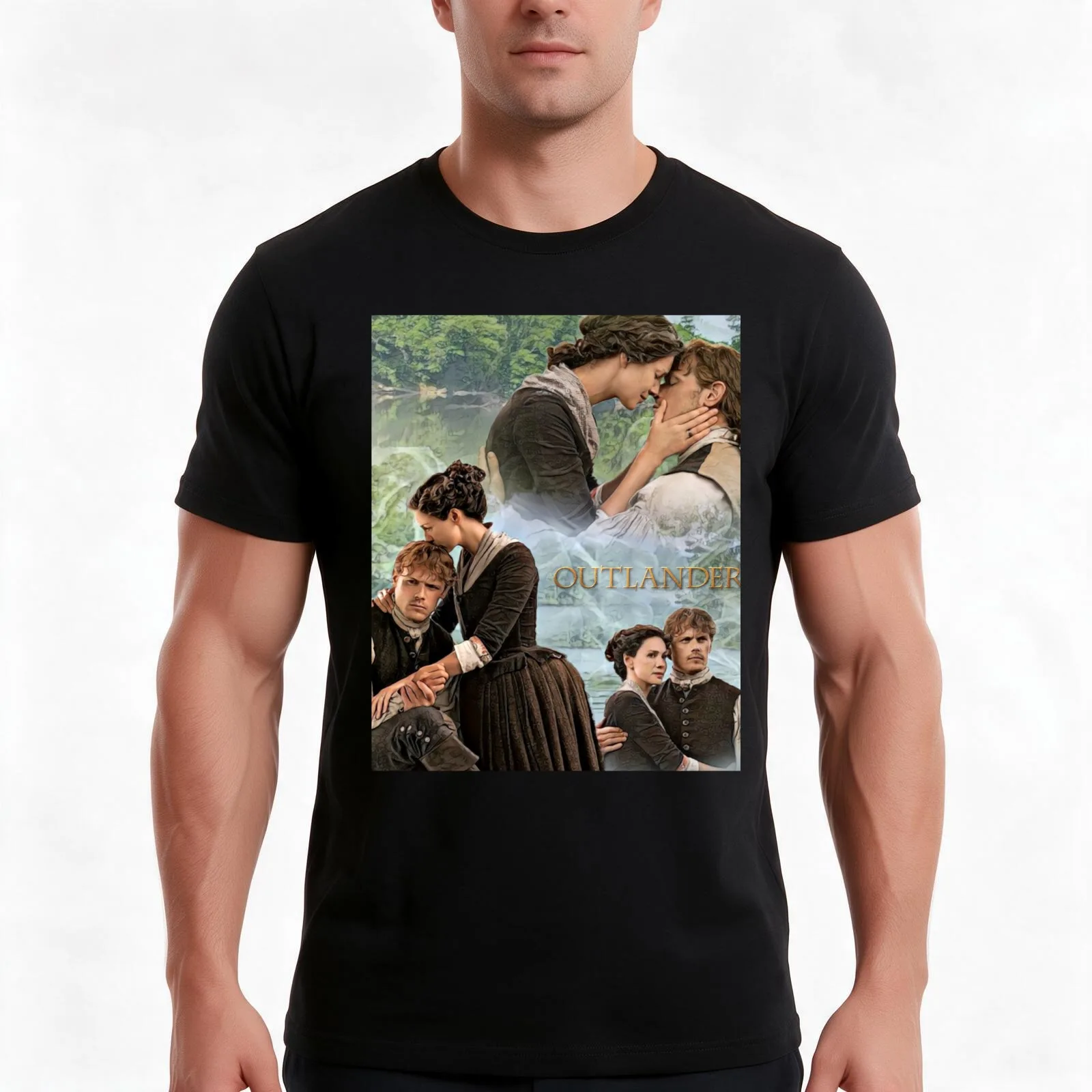 Jamie and Claire Fraser/Outlander T-Shirt Summer Casual Cotton Tee Oversized Streetwear Tops Vintage Graphic Print