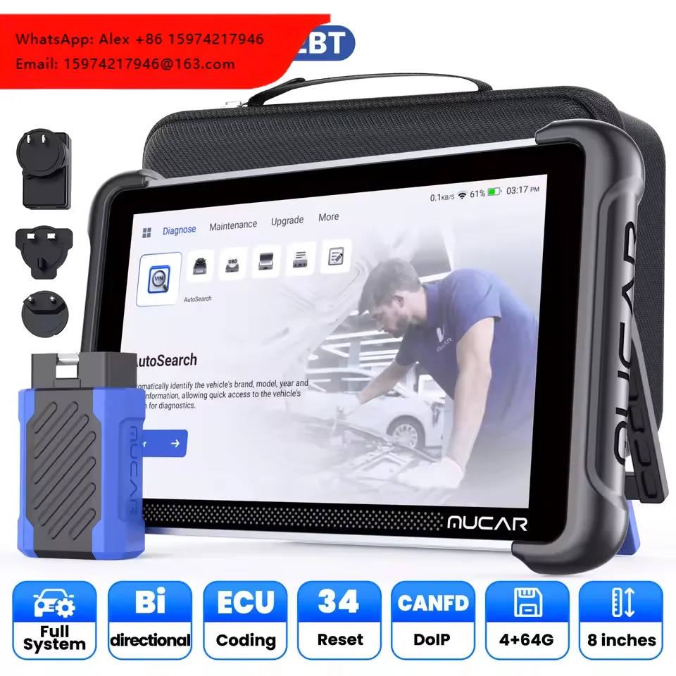 MUCAR 892BT Obd2 Diagnostic Tools Lifetime Free Update Auto OBD2 Scanner All System CAN FD/DOIP Active Test 34 Reset ECU Coding