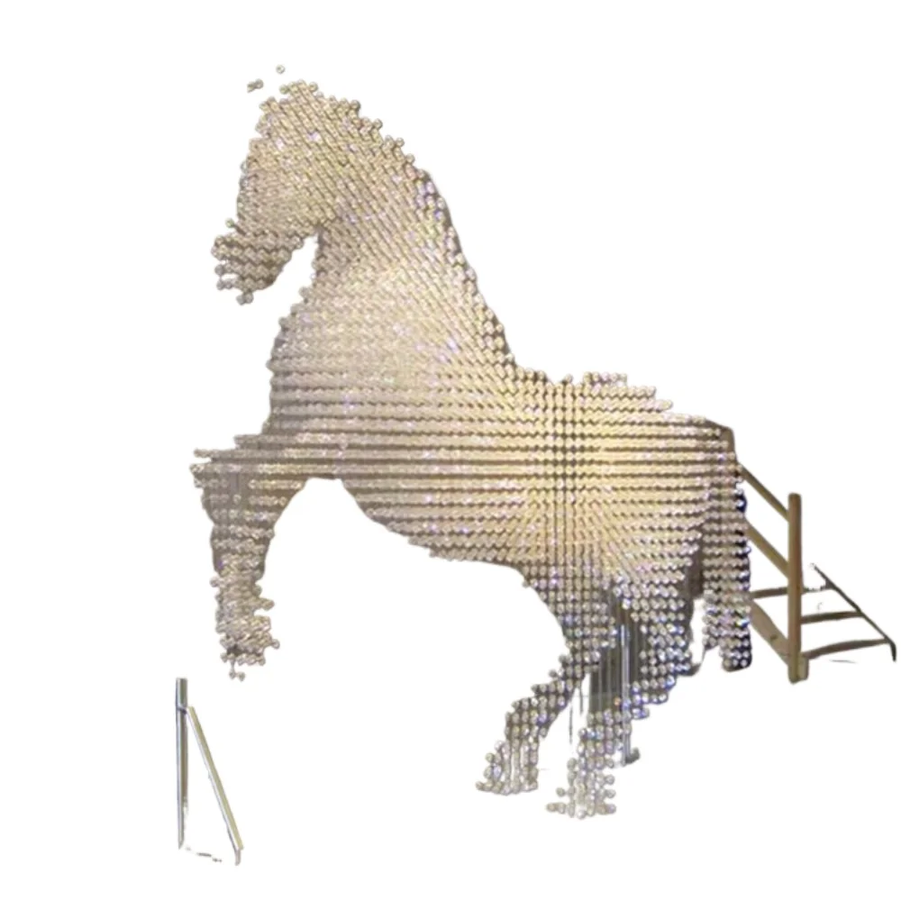 Customize various sculptures for hotel lobbies, villas, salons, and large-scale projects, including LED crystal chandeliers