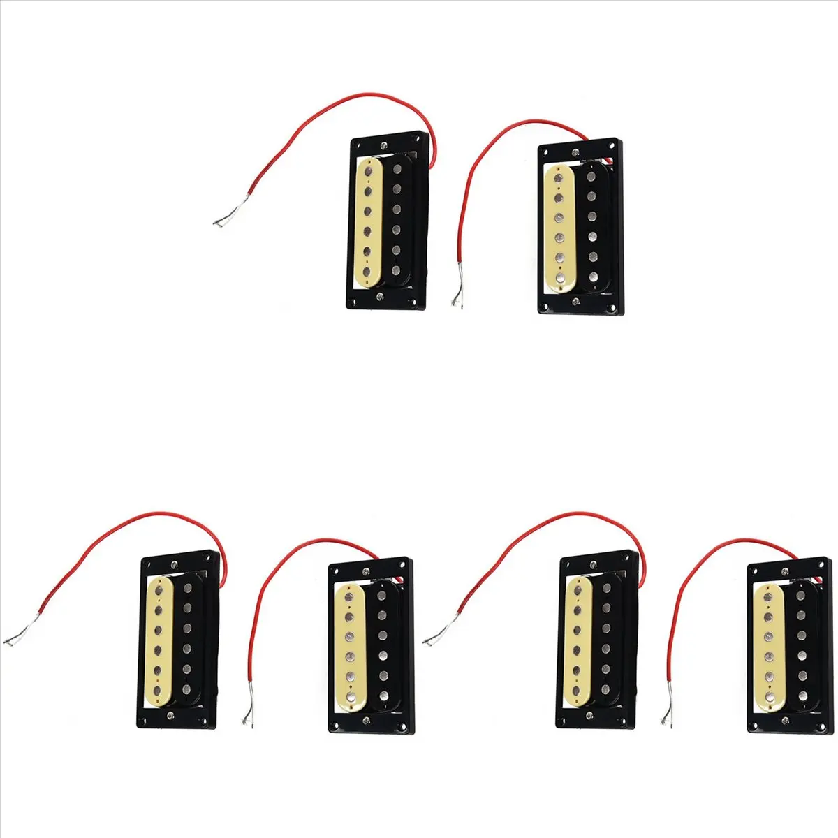 【REUNION】Набор из 6 звукоснимателей хамбакера с двойной катушкой на лице зебры, электрогитара