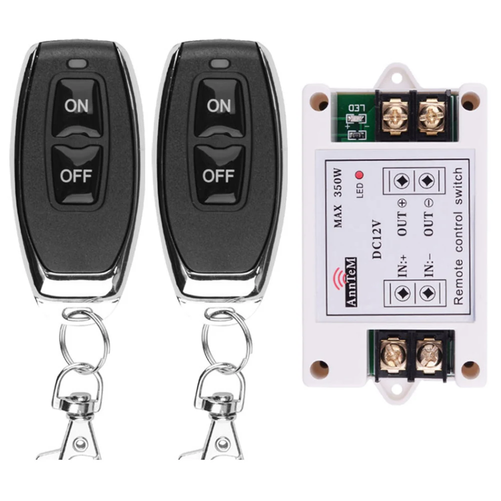 2PCS 433MHz Wireless Remote Switch 12V 40A Relay Controller For Household Appliance Lamp Water Pump Electrical System