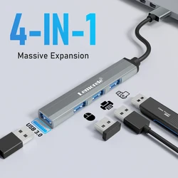 Lemorele 120cm 4Ports USB HUB OTG USB A 3.0 Adapter Multi Splitter Adapter Laptop Accessories For Xiaomi Lenovo Macbook Pro