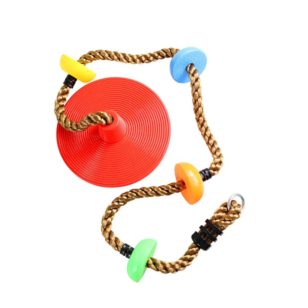 Children Swing Adjustable Climbing Rope Swing Tree Hanging Exercise Kids Disc Toy for Outdoor