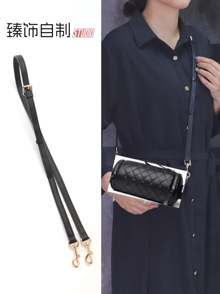 Lychee patterned leather strapBlack bag strap  women's bag strap replacement  crossbody adjustable underarm bag belt