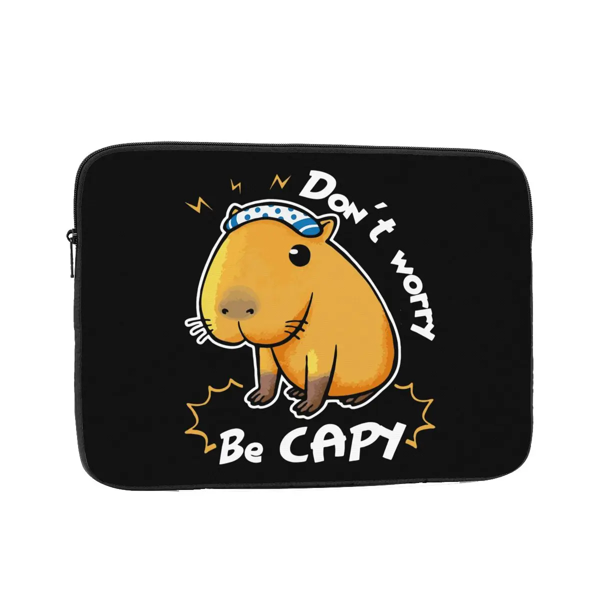 Laptop Bag Sleeve Kawaii Animal 12 13 15 17 Inch Notebook Sleeve Cover Bag Capybara Don't Worry Be Capy Computer Shockproof Case