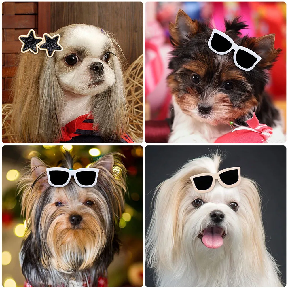 1PCS Hair Clips Cool Dog Glasses Shape Dog Hairpin Puppy Cat Hair Grooming Accessories for Medium Small Dog Hair Products