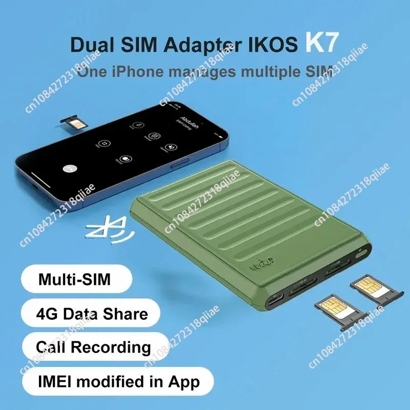 K7 Sim двойной адаптер ожидания IKOS K7 Call/SMS/Data Share для IPhone5-15 Pro Max/I Pod Touch/I Pad K7 Sim двойной адаптер ожидания IKOS K7 Call/SMS/Data Share для IPhone5-15 Pro Max/I Pod Touch/I Pad