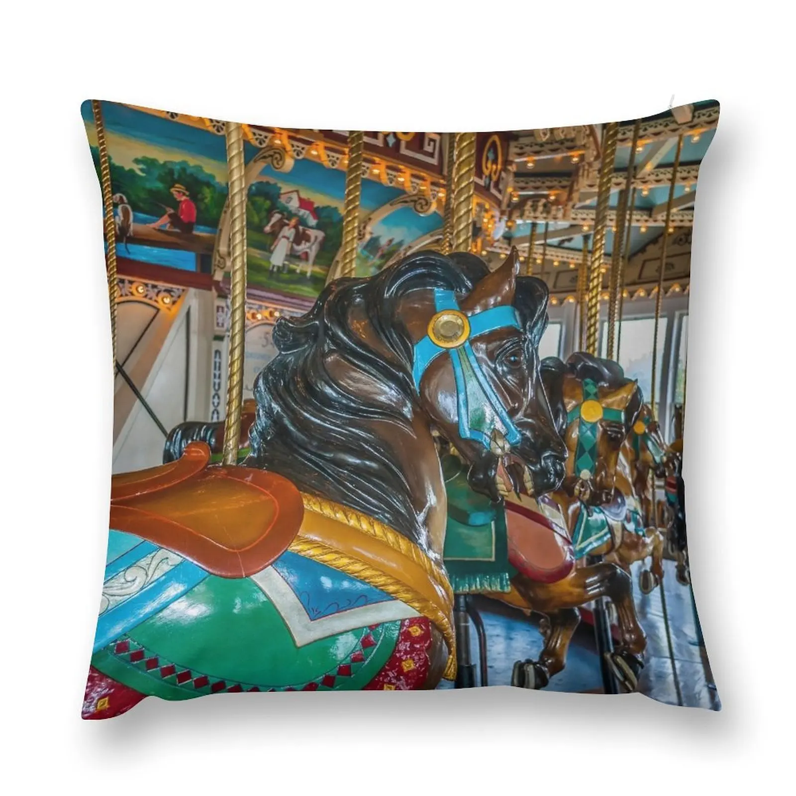 PTC Carousel 54 Fall River, MA #2 Throw Pillow pillow cover luxury anime girl covers for pillows pillow