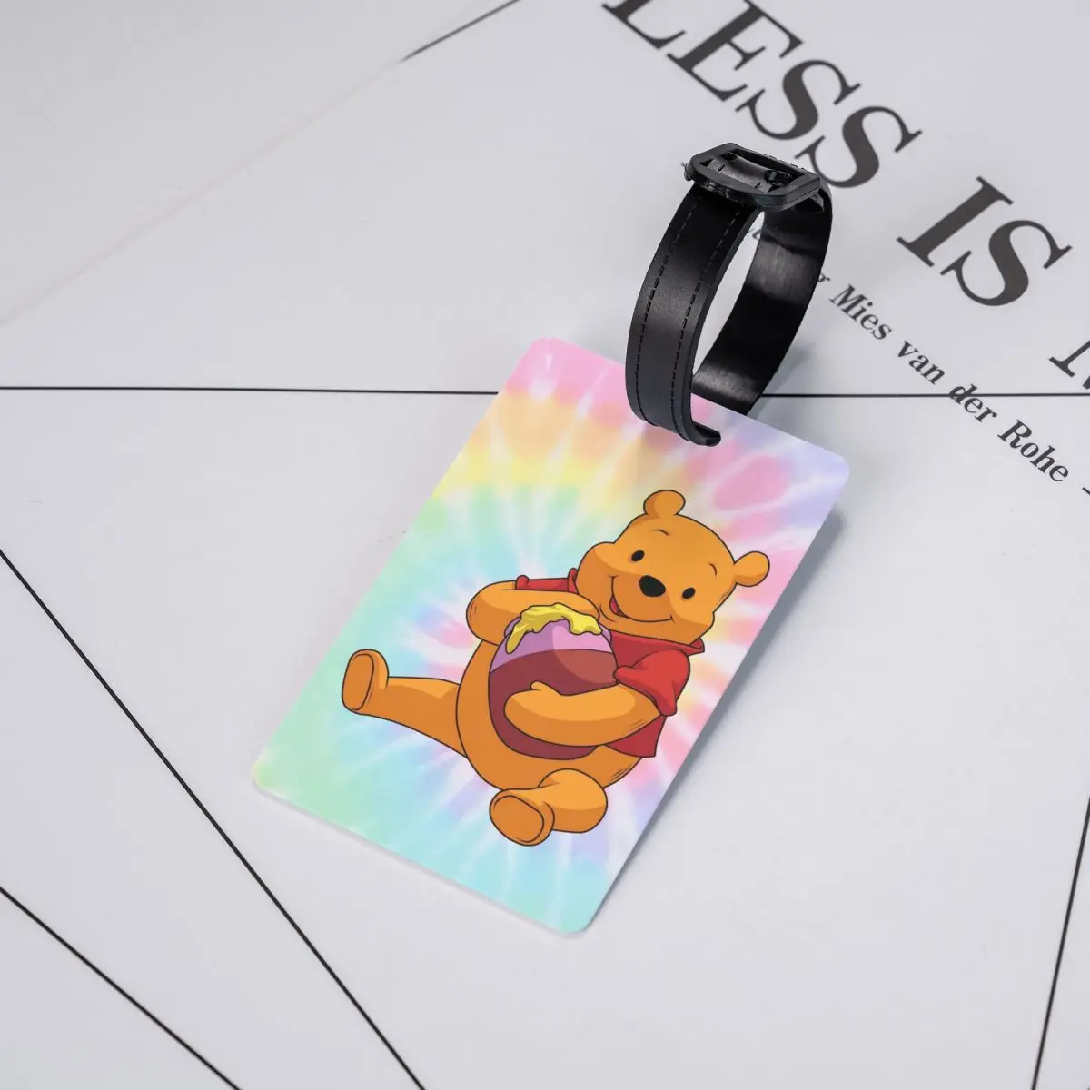 Custom Winnie The Pooh Luggage Tag Suitcase Baggage Privacy Cover ID Label