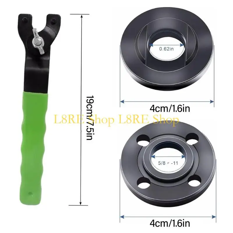 L8RE Essential Grinder Flange и Harench Set Metal Bock Nuct и гаечная гаечная гаечная гаечная газета для деревообрабатывающей