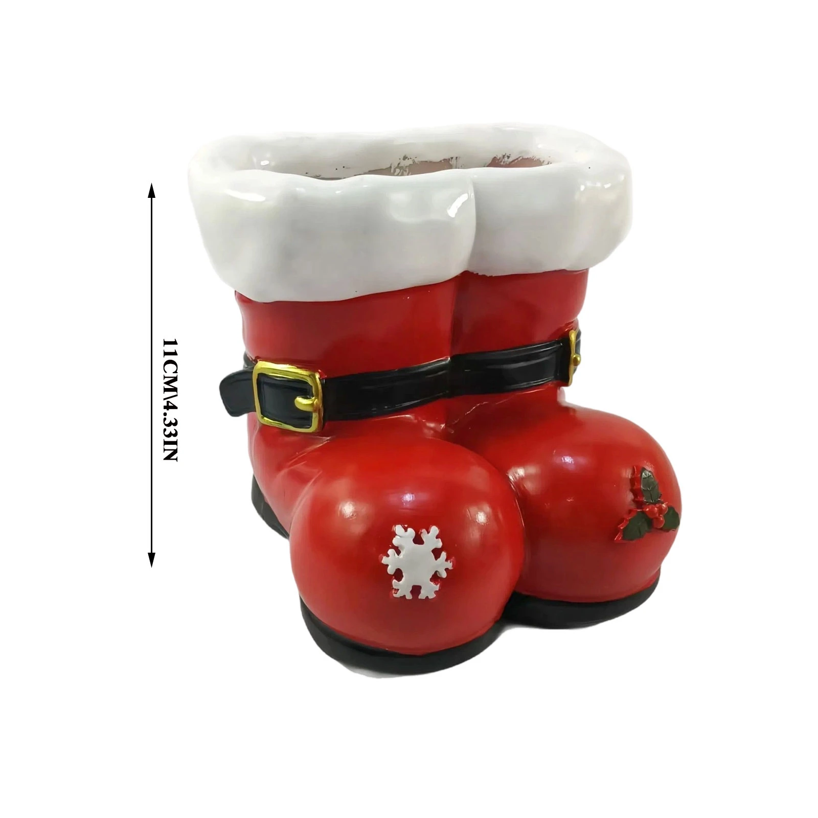 عيد الميلاد حذاء اناء للزهور الإبداعية الراتنج داخلي الزهرية جو احتفالي حذاء أحمر زهرية زينة تشكيلة زهور الدعائم #3