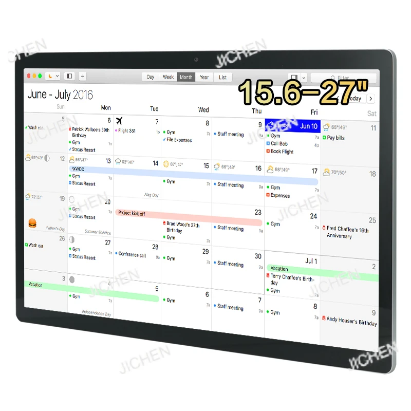 

Цифровой календарь и настенный планировщик с сенсорным экраном 15-43 дюйма, умная доска-календарь для планирования дел и рабочего расписания