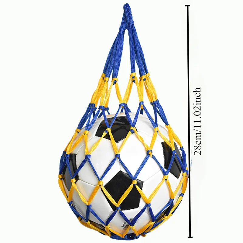 1PC ball net bag basketball tote bag youth football net outdoor sports nylon mesh storage ball type thickened net bag