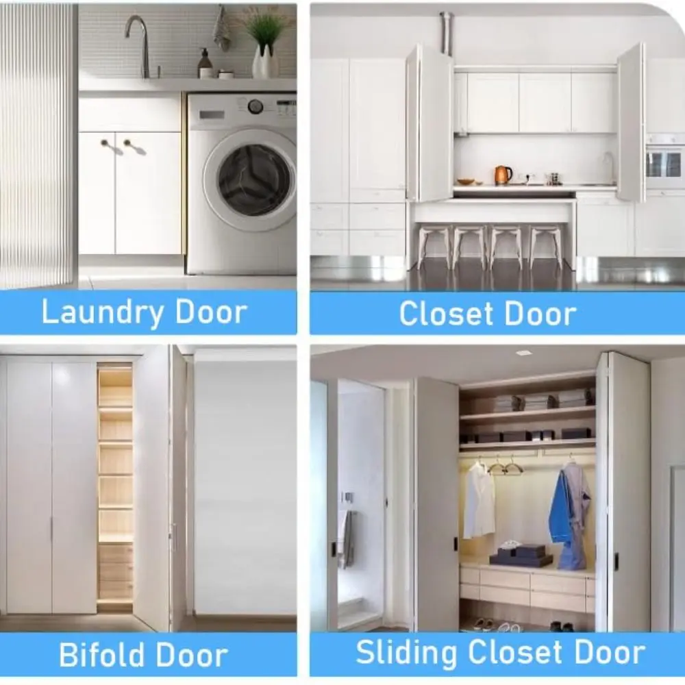 16PCS Bifold Door Top Pivot Easy To Adjust Safe To Install Bifold Door Hardware Durable Stainless Steel Bifold Door Repair Home