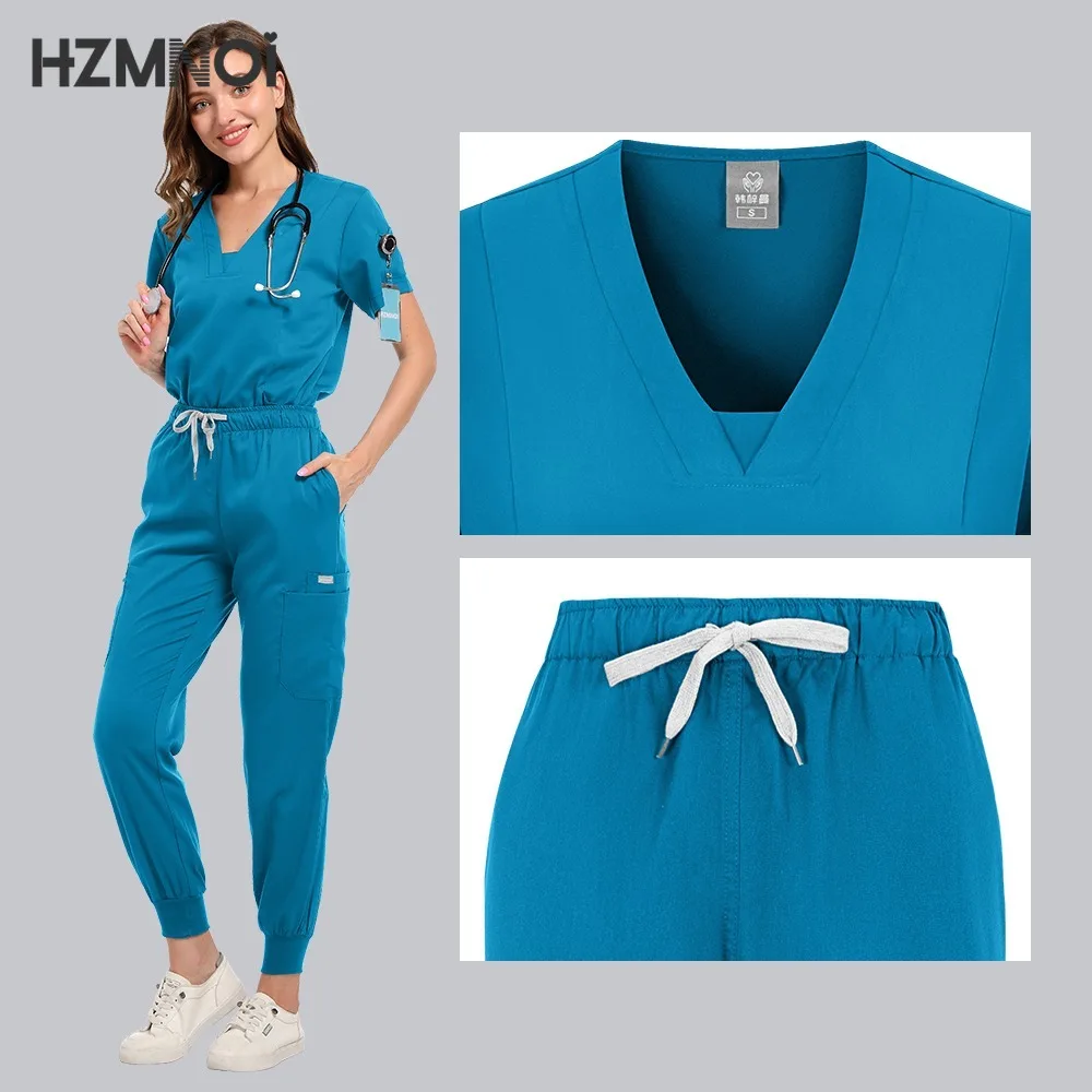 Медицинская Униформа скрабы, топы с коротким рукавом и брюки, униформа для кормления, женская одежда для домашних животных, рабочая одежда для врачей, клиник, хирургии, наборы для скраба