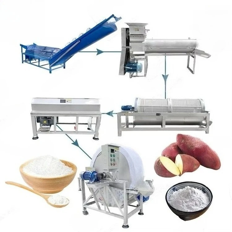 Industrial Potato Starch Make Machine Cassava Process Machine Complete Cassava Flour Production Line