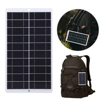 10W 5V Solar Panel Small Power Emergency Panels with Battery Clip & Carabiner Outdoor Solar Cell for Camping Hiking Backpacking