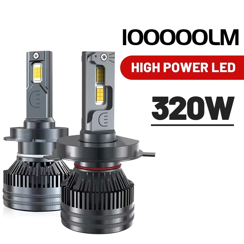 

320W H7 H4 H11 LED CANBUS Lamp 9005 HB3 9006 HB4 H1 9012 HIR2 Car LED Headlight Bulb 100000LM 12V 24V 6000K White Auto Headlamp