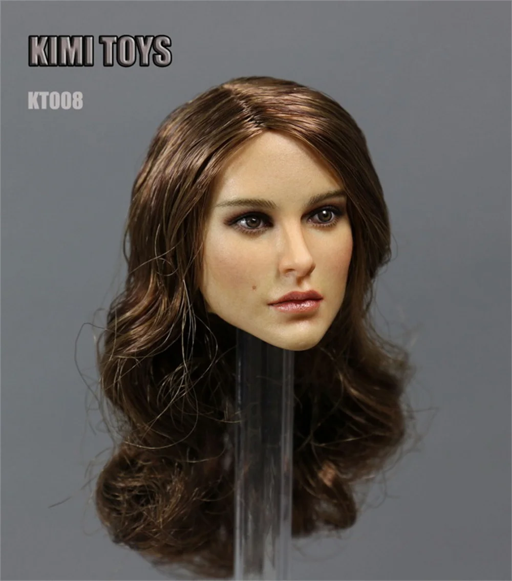 1/6 Head Sculpt Female KIMI TOYS KT008 1/6 Natalie Portman  Head Carving  for 12'' PHICEN/TBL  Jiao Doll Action Figure Body Toy