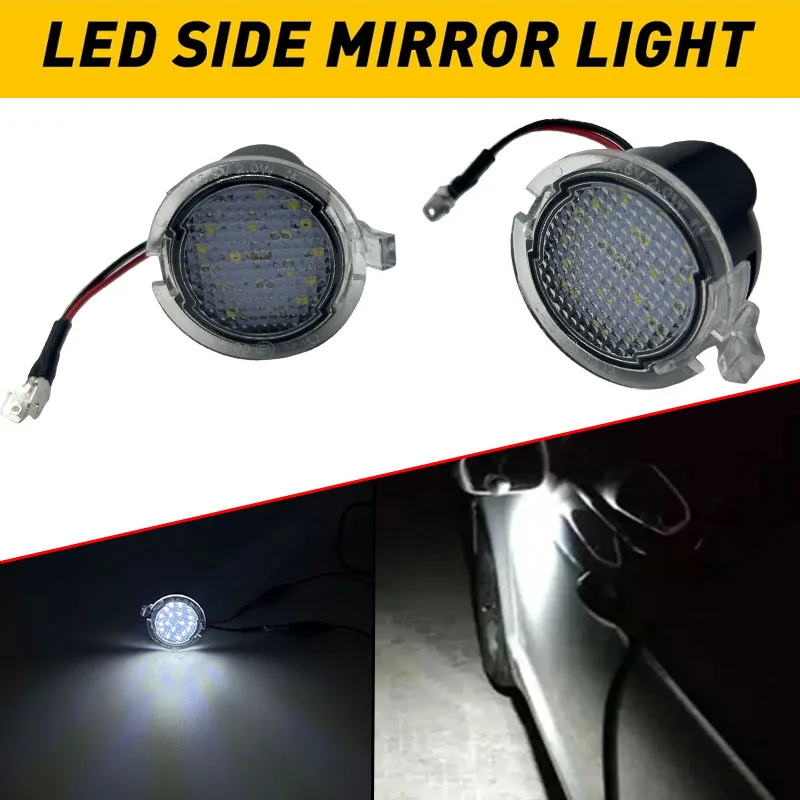 For Ford Mondeo MK5 2015 Fusion Gen 2 F150 RAPTOR Range Rearview Mirror Puddle Light Universal 12V LED Car Wing Mirror Lamp
