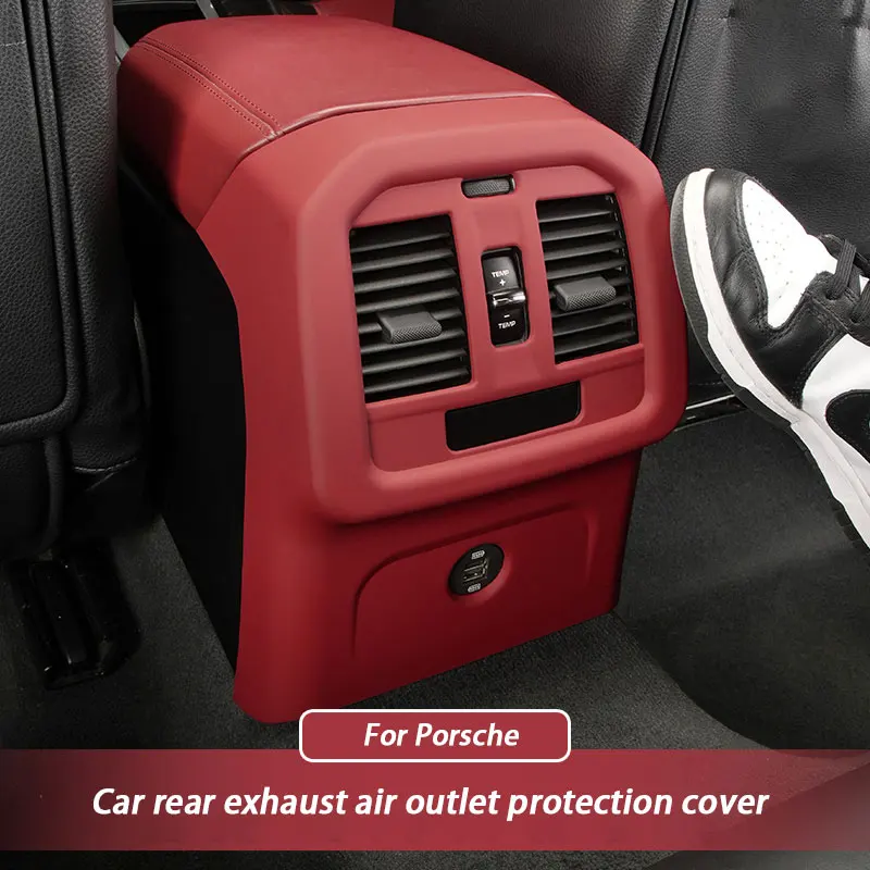 

Car Rear Air Conditioning Vent Cover A/C Protector Frame Armrest Box Back Conditioner Outlet For Porsche Macan GTS 95B 2014-2024
