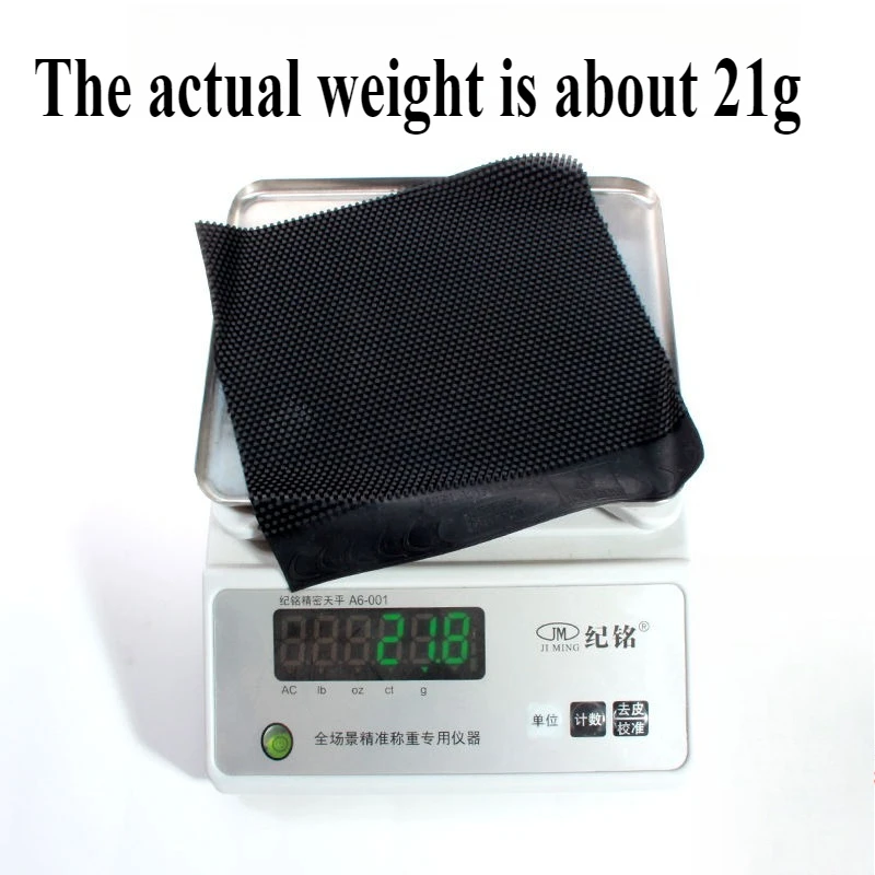 HELLFIREX OX تنس الطاولة مطاط واحد بثور طويلة أحمر/أسود جزيئات متوسطة ناعمة ارتفاع 2.1 مللي متر قطر 2 مللي متر معتمدة من ITTF