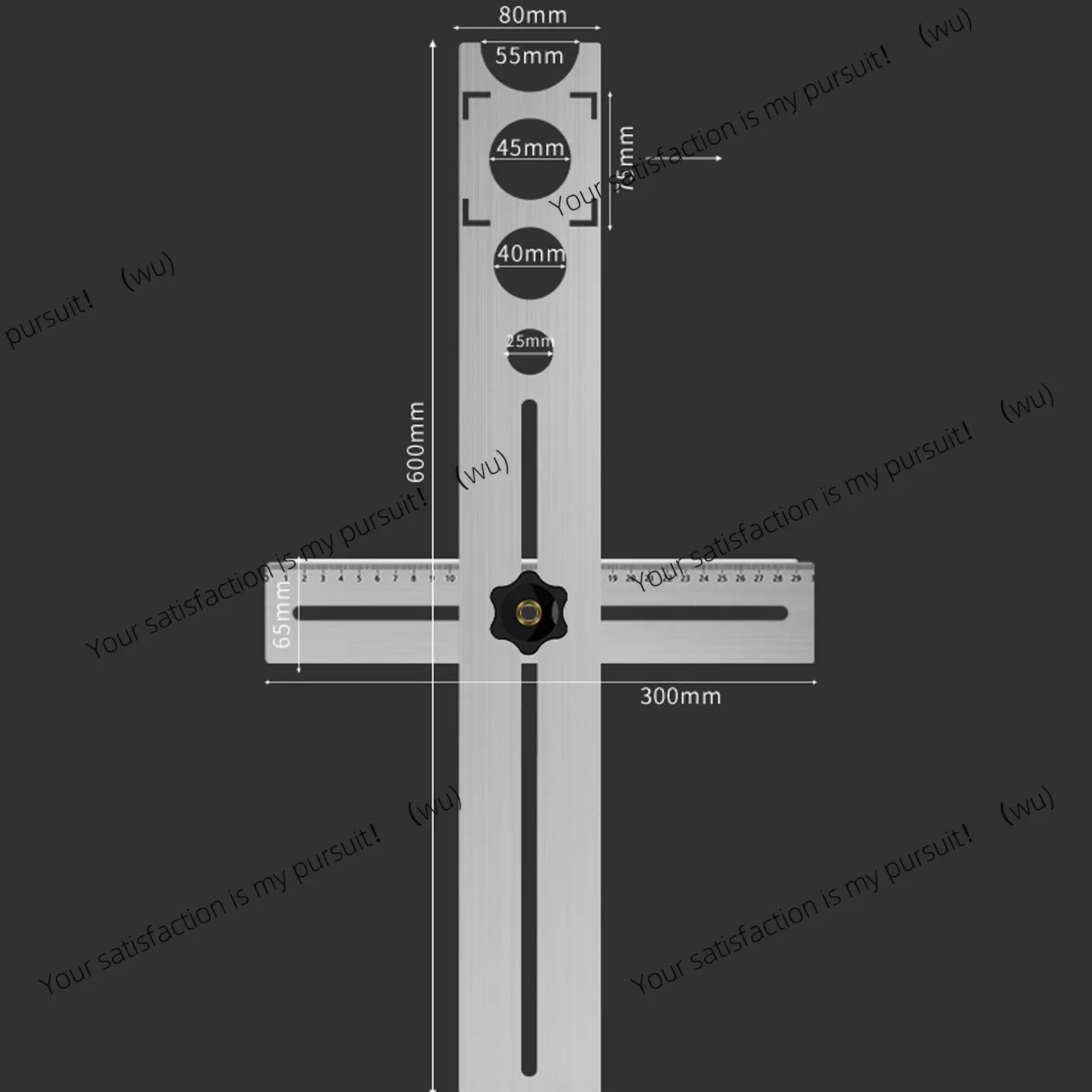 Drilling Guide Portable Stainless Steel Marble Punching Tool Measuring Range 300mm Precision Template 25mm/40mm/45mm/55mm/60mm
