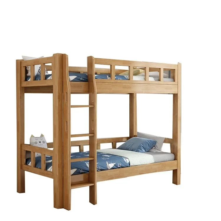 High Quality Durable Kindergarten Bunk Bed Children Double Wooden Bunk Bed