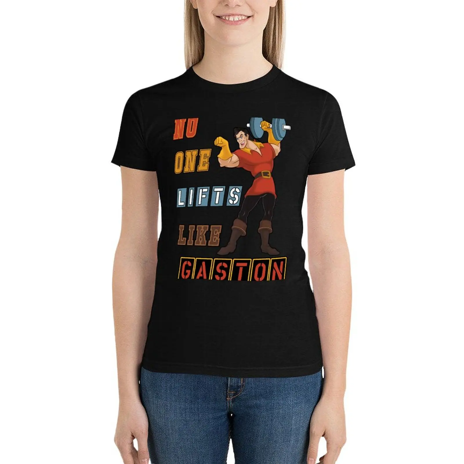 Gaston Lifts T-Shirt shirts graphic tees female vintage clothes cute tops funny t shirts for Women