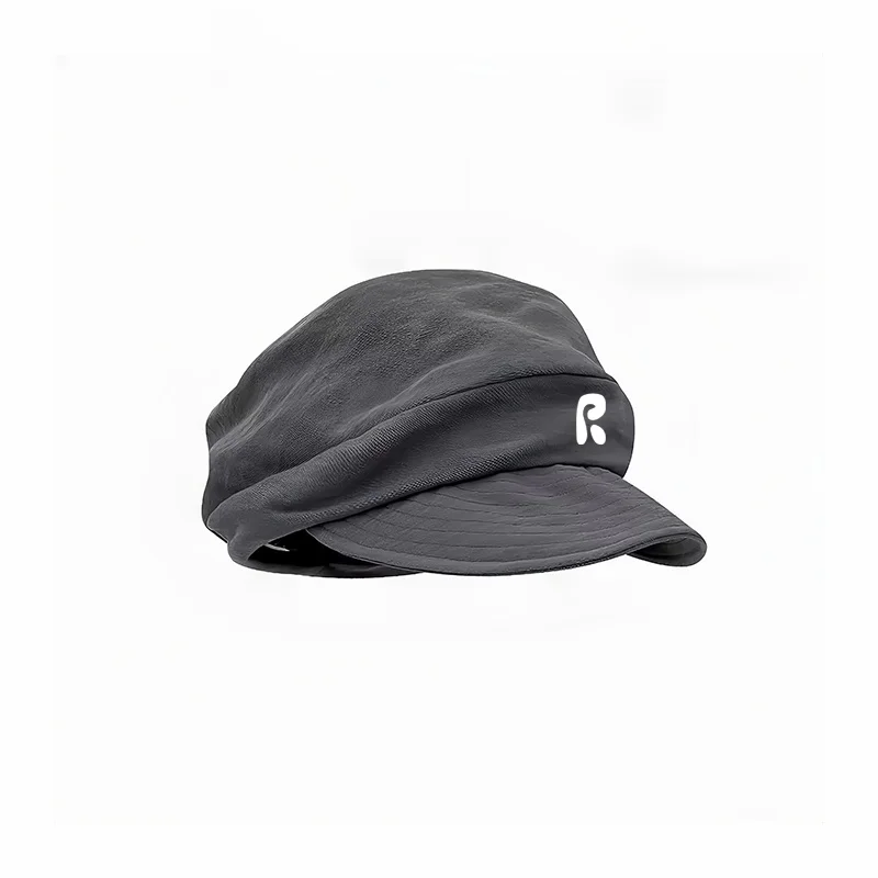 retro-artistic-pleated-beret-hat-women's-lightweight-breathable-sunscreen-duckbill-shade-hat-casual-all-season-thin-cap