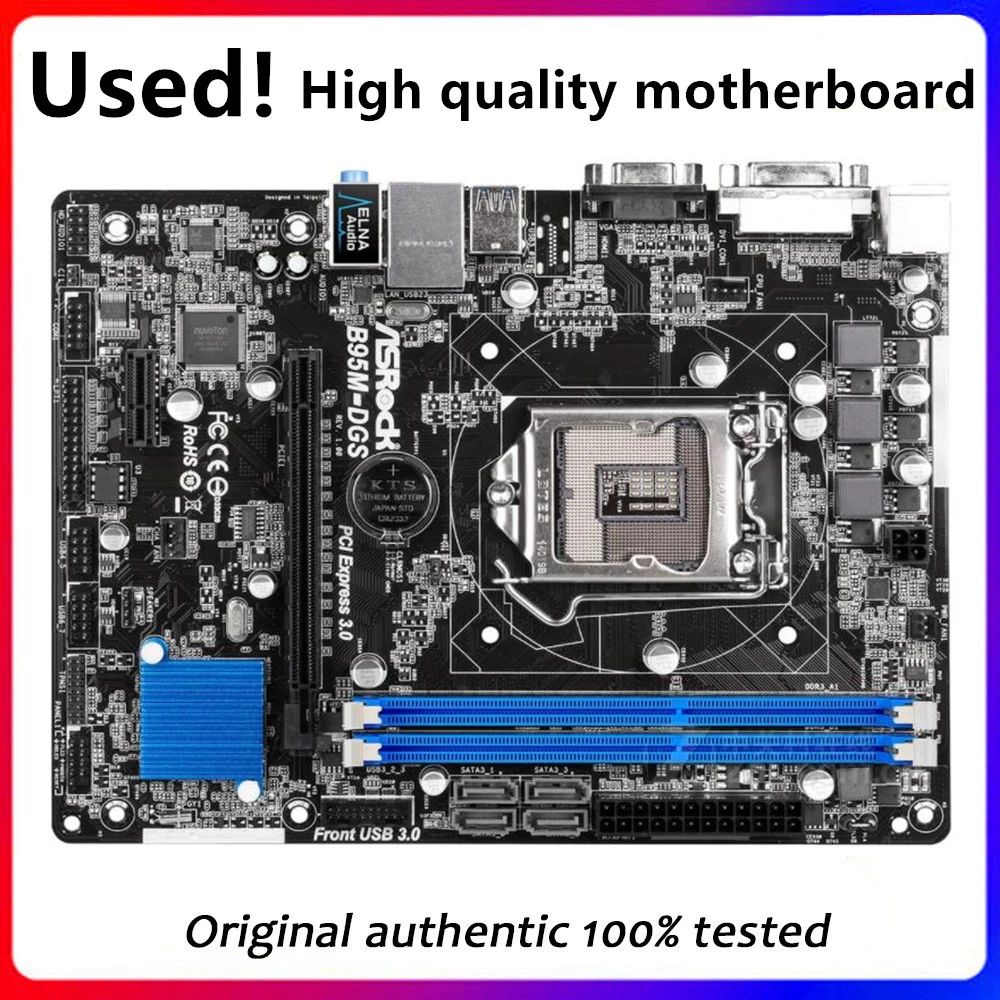 

For ASRock B95M-DGS Desktop Motherboard B85 LGA 1150 For Core i7 i5 i3 SATA3 USB3.0 Original Used Mainboard